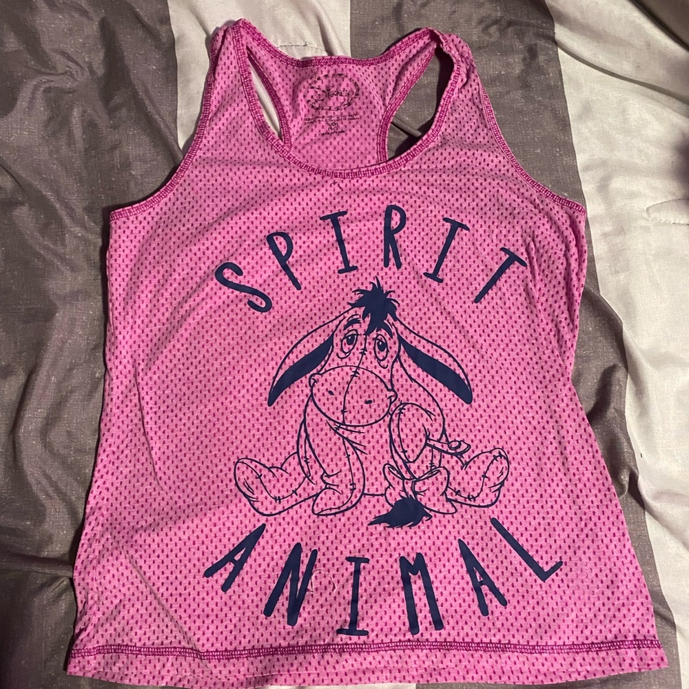 pink eeyore tank top - rarely worn - in good condition
